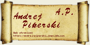 Andrej Piperski vizit kartica
